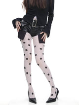 Litlookz Studio Black Polka Sheer Tights, view 4