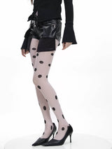 Litlookz Studio Black Polka Sheer Tights, view 6