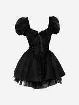 Litlookz Studio Black Princess Mini Dress, view 4