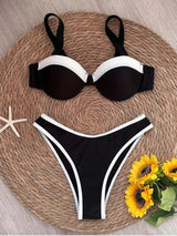 Litlookz Studio Black & White Contrast Bikini Set, view 3