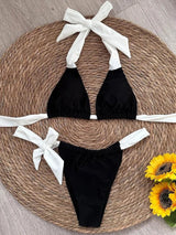 Litlookz Studio Black & White Tie Up Bikini Set, view 3