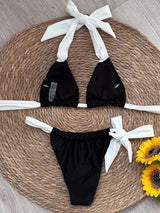 Litlookz Studio Black & White Tie Up Bikini Set, view 4