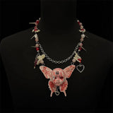 Litlookz Studio Bloody Gothic Skull Necklace, view 4