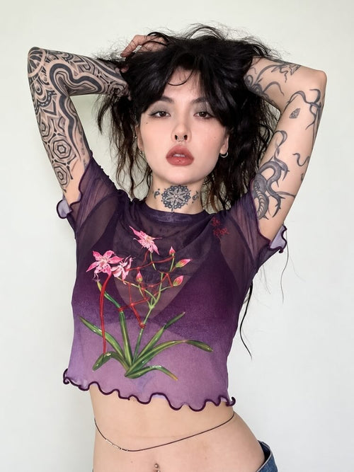 Litlookz Studio Bloom Mesh Baby Tee