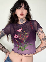 Litlookz Studio Bloom Mesh Baby Tee, view 3