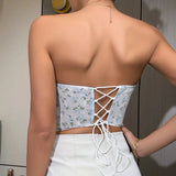 Litlookz Studio Blue Corset Top, view 2