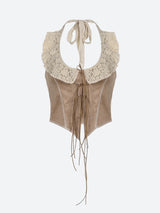 Litlookz Studio Boho Lace Up Top, view 4