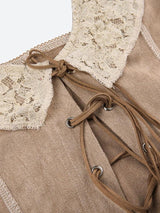 Litlookz Studio Boho Lace Up Top, view 5