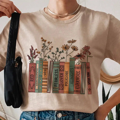 Litlookz Studio Books & Flowers Tee