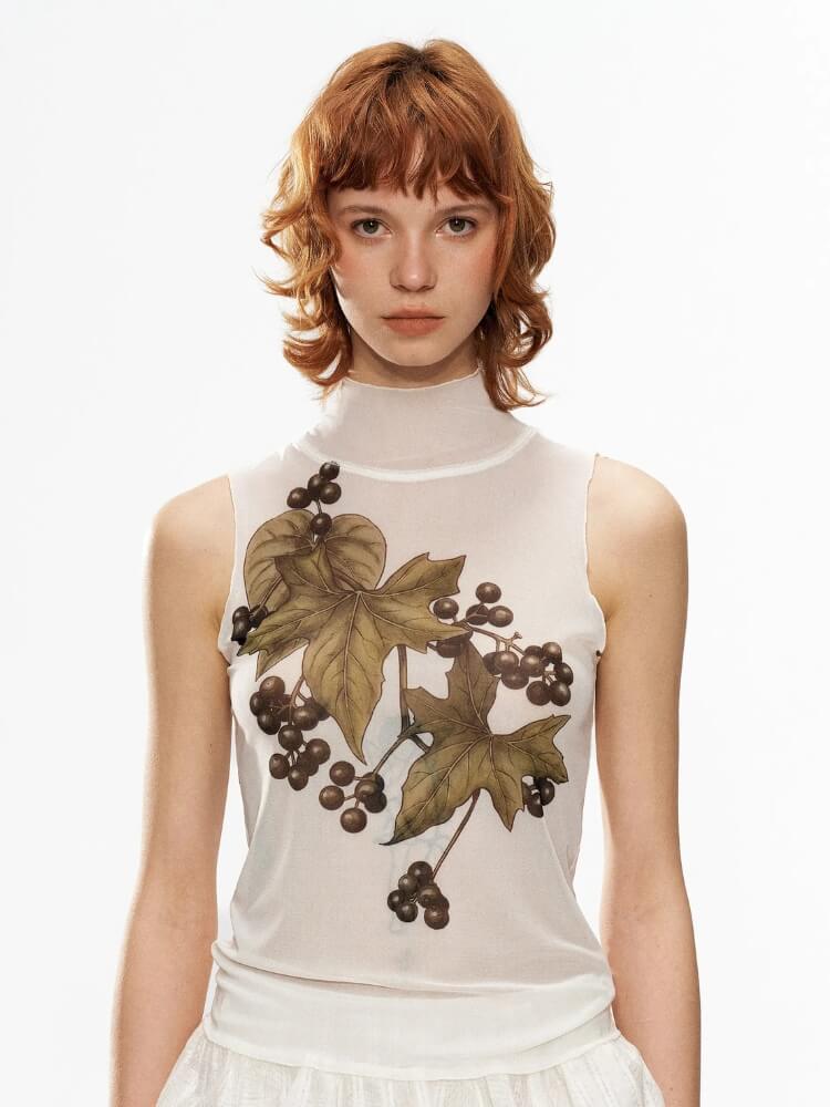 Litlookz Studio Botanical Mesh Top