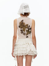 Litlookz Studio Botanical Mesh Top, view 4