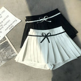 Litlookz Studio Bow Belt Pleated Mini Skort, view 5