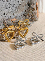 Litlookz Studio Bow & Heart Earrings, view 2