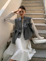 Litlookz Studio Bow Oversized Vest, view 5