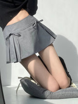 Litlookz Studio Bow Pleated Mini Skirt, view 3