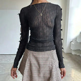 Litlookz Studio Bow Sleeve Sheer Top, view 2