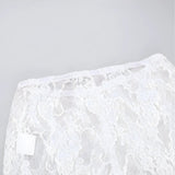 Litlookz Studio Bow Transparent Lace Flare Pants, view 6