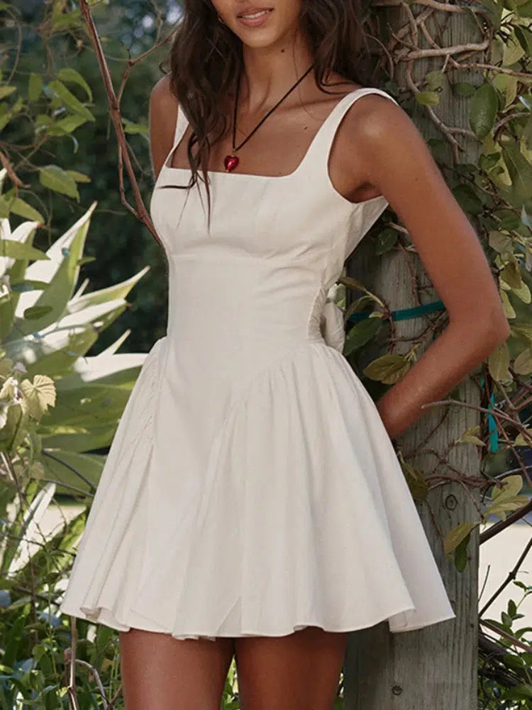 Litlookz Studio Bow Waist Backless Mini Dress