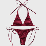 Litlookz Studio Burgundy Bikini Set, view 2