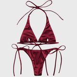 Litlookz Studio Burgundy Bikini Set, view 4