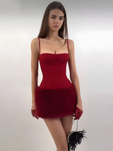 Litlookz Studio Burgundy Corset Dress, view 3