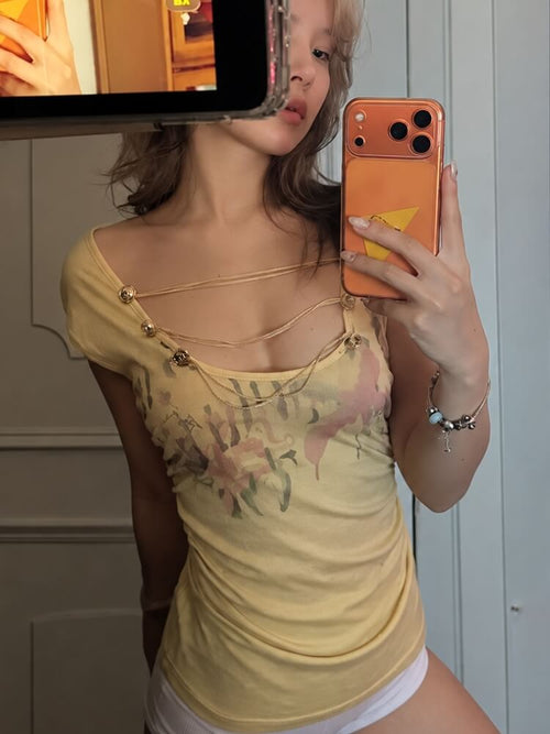Litlookz Studio Butterfly Chain Tee