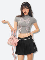 Litlookz Studio Butterfly Crop Top, view 3