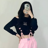 Litlookz Studio Butterfly Lace-Up Crop Top, view 4