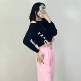 Litlookz Studio Butterfly Lace-Up Crop Top, view 6
