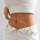 Litlookz Studio Butterfly Layered Beaded Belly Chain, view 3
