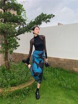 Litlookz Studio Butterfly Midi Pencil Skirt, view 3