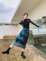 Litlookz Studio Butterfly Midi Pencil Skirt, view 4