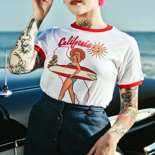 Litlookz Studio California Ringer Tee