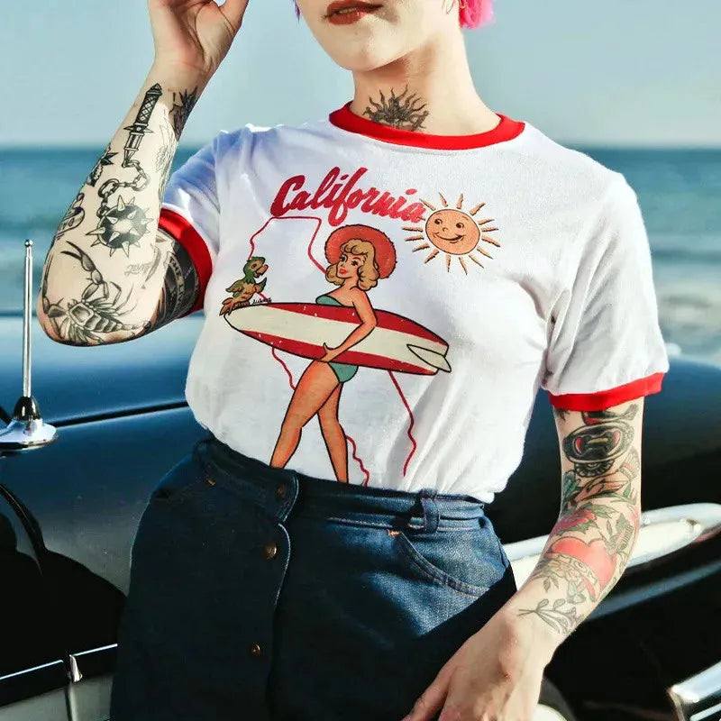 Litlookz Studio California Ringer Tee