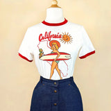 Litlookz Studio California Ringer Tee, view 3