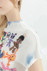 Litlookz Studio Cartoon Figures Printed Top, view 5
