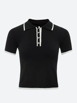 Litlookz Studio Casual Contrast Corduroy Top, view 6