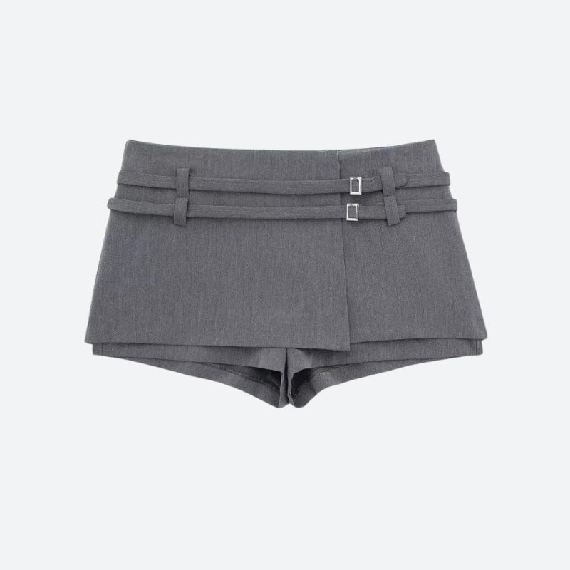 Litlookz Studio Casualcore Double Belted Mini Skort