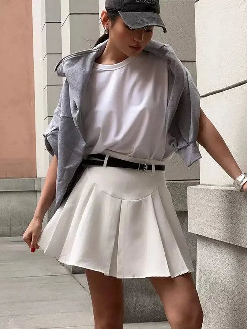 Litlookz Studio Casualcore Pleated Mini Skirt