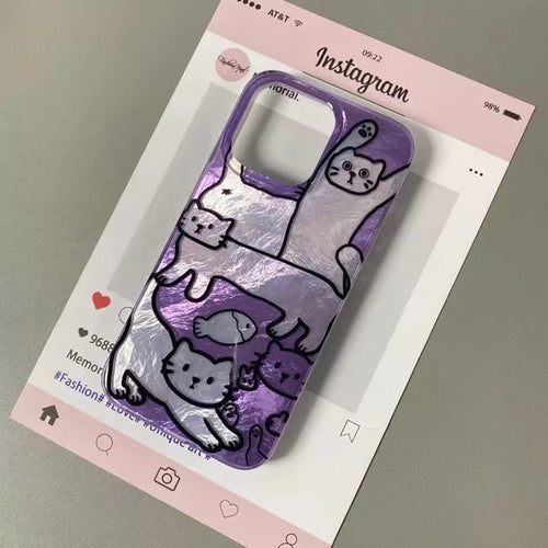 Litlookz Studio Cat Metallic Phone Case