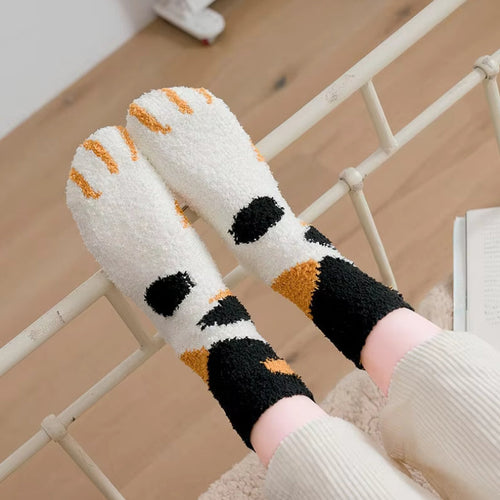 Litlookz Studio Cat Paw Plush Socks