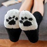 Litlookz Studio Cat Paw Plush Socks, view 3