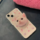Litlookz Studio Cat Popsocket Clear Phone Case, view 2