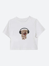 Litlookz Studio Cat with Earphones Tee, view 3