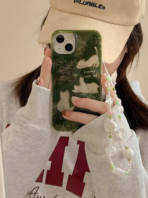 Litlookz Studio Cats & Flowers Phone Case