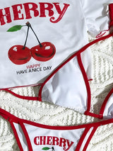 Litlookz Studio Cherry Crop Top & Bikini Set, view 6