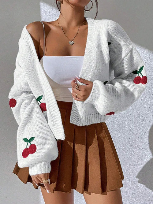 Litlookz Studio Cherry Knit Cardigan