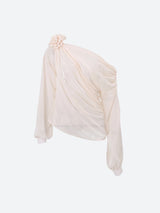 Litlookz Studio Chiffon One Shoulder Top, view 3