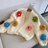Litlookz Studio Chunky Colorful Floral Cardigan, view 4
