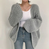 Litlookz Studio Chunky Knit Cardigan, view 3